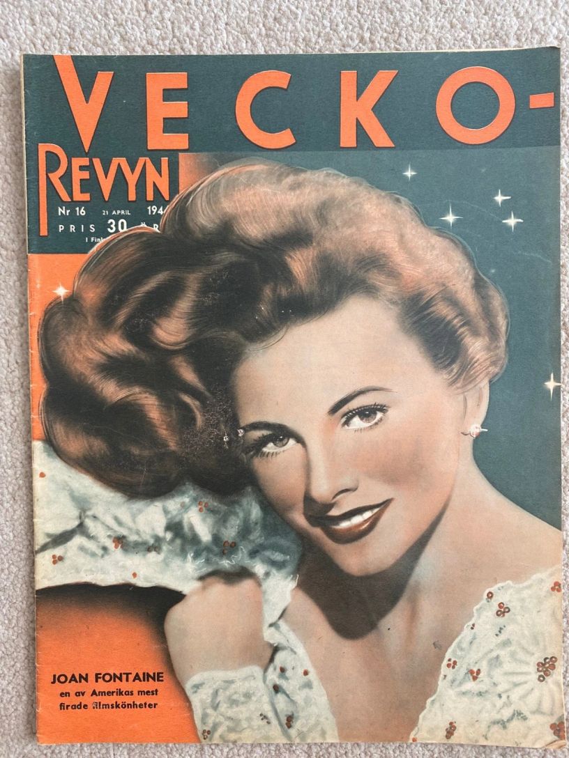 VECKO-REVYN magazine side cover Issue 16 21 April 1944