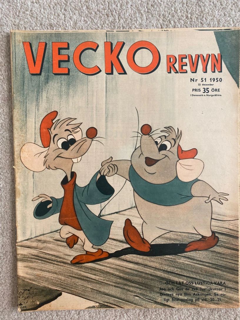 VECKO-REVYN magazine side cover Issue 51 22 December 1950