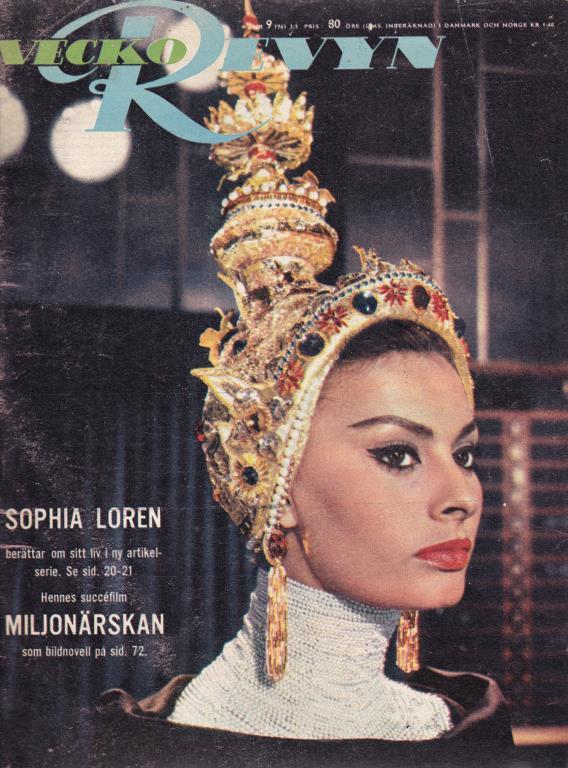 VECKO-REVYN magazine side cover Issue 9  1961
