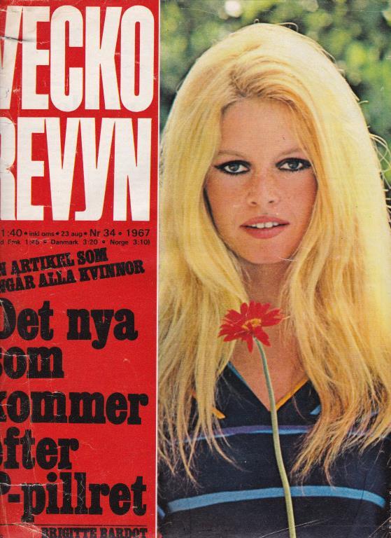VECKO-REVYN magazine side cover Issue 34  1967