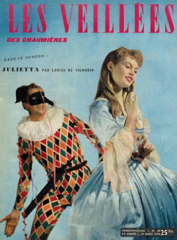VEILLEES | LES magazine side cover Issue 20 20 March 1954