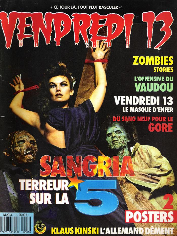 VENDREDI 13 magazine side cover Issue 1 May 1988