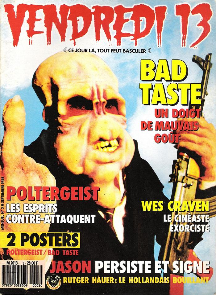 VENDREDI 13 magazine side cover Issue 3 September 1988