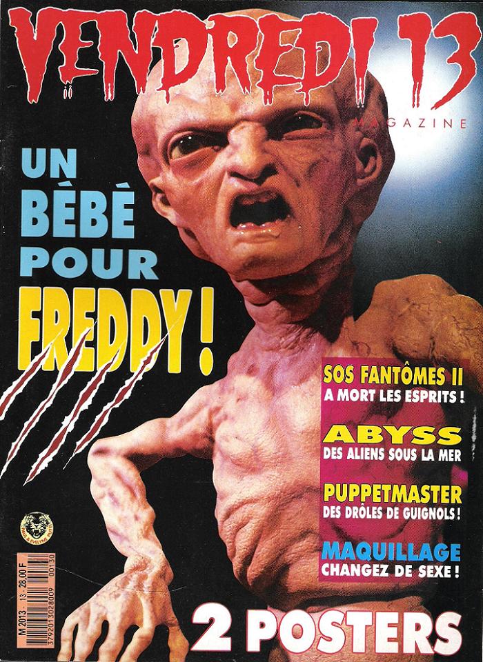 VENDREDI 13 magazine side cover Issue 13 September 1989