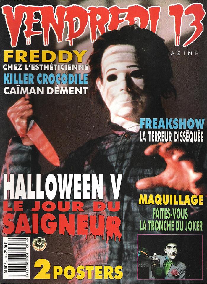 VENDREDI 13 magazine side cover Issue 14 November 1989