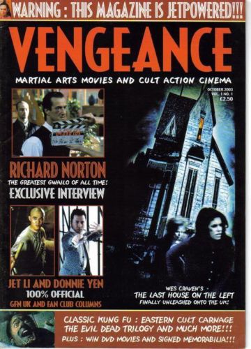 VENGEANCE magazine side cover Issue 1 Vol 1 # 1 October 2003