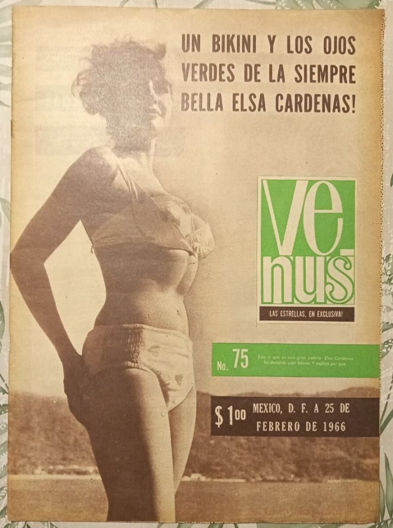 VENUS (Mexico) magazine side cover Issue 75 25 February 1966