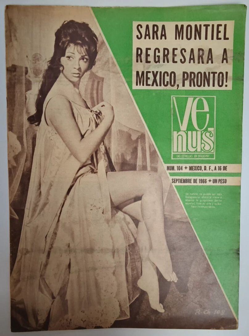 VENUS (Mexico) magazine side cover Issue 104 16 September 1966