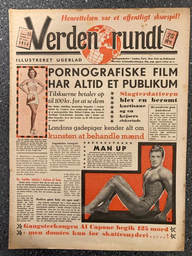 VERDEN RUNDT DENMARK magazine side cover Issue 31 16 December 1954