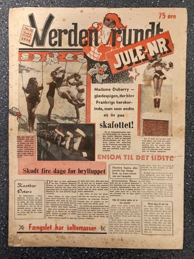 VERDEN RUNDT DENMARK magazine side cover Issue 42 23 December 1954