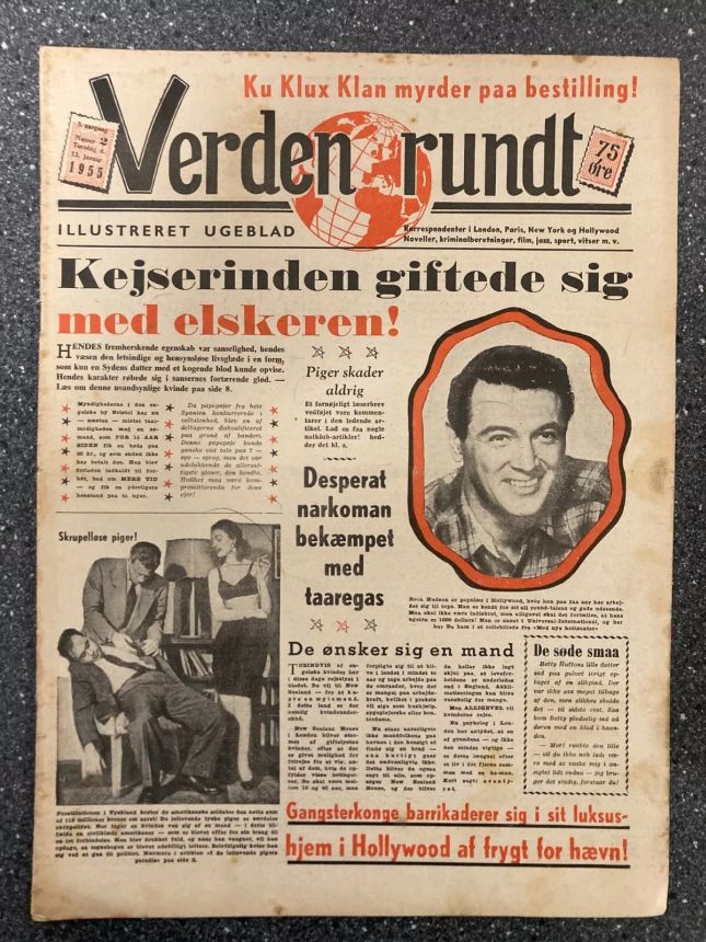VERDEN RUNDT DENMARK magazine side cover Issue 2 13 January 1955