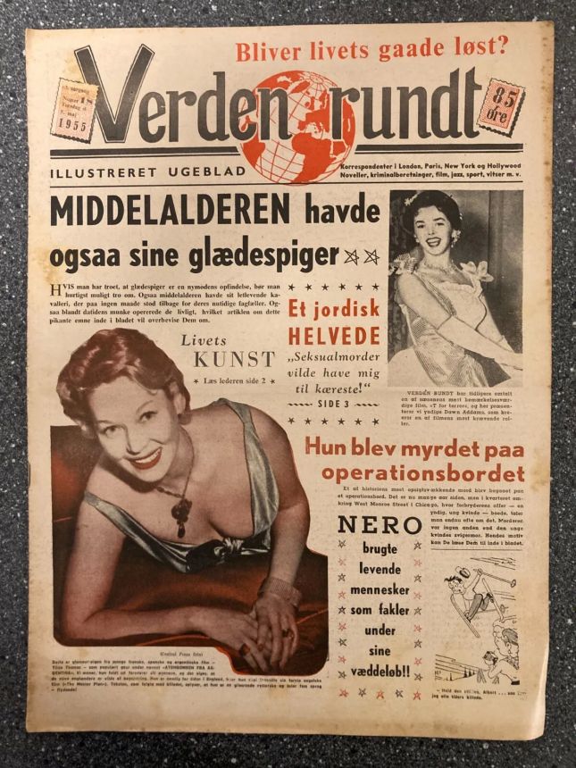 VERDEN RUNDT DENMARK magazine side cover Issue 18 5 May 1955