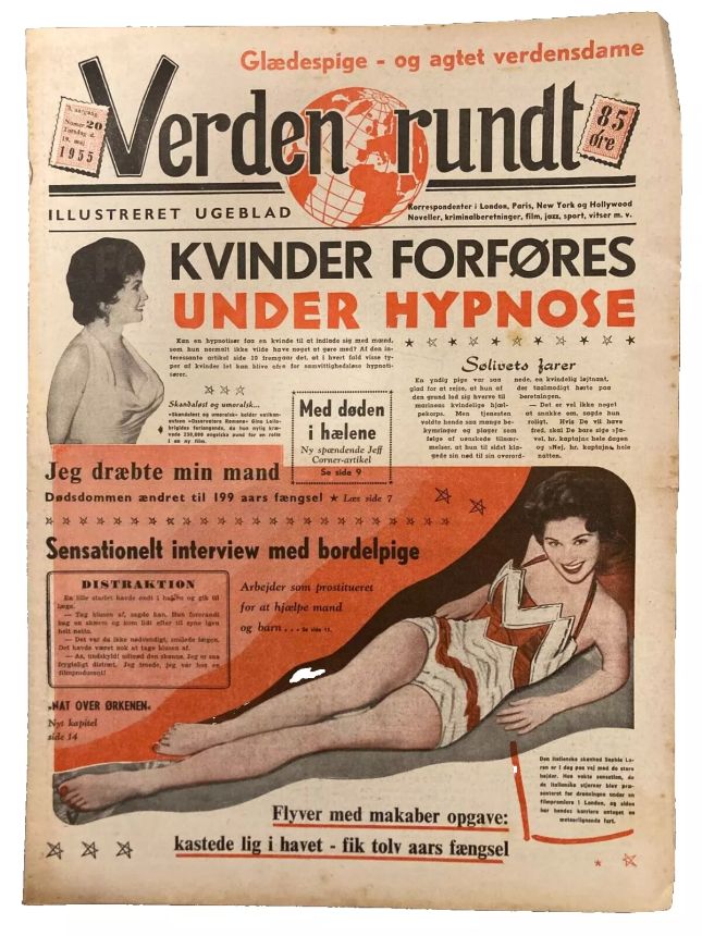 VERDEN RUNDT DENMARK magazine side cover Issue 20 19 May 1955