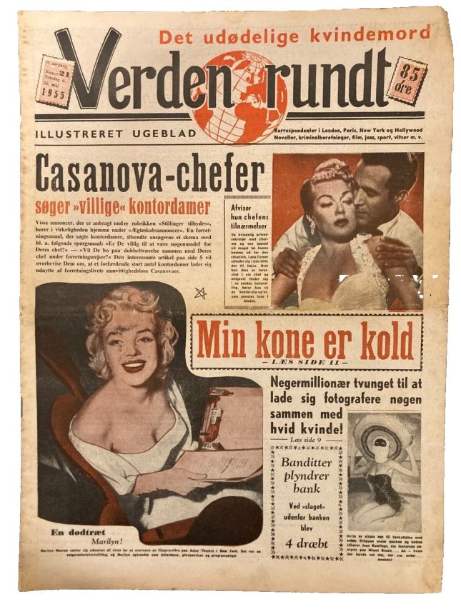 VERDEN RUNDT DENMARK magazine side cover Issue 21 26 May 1955