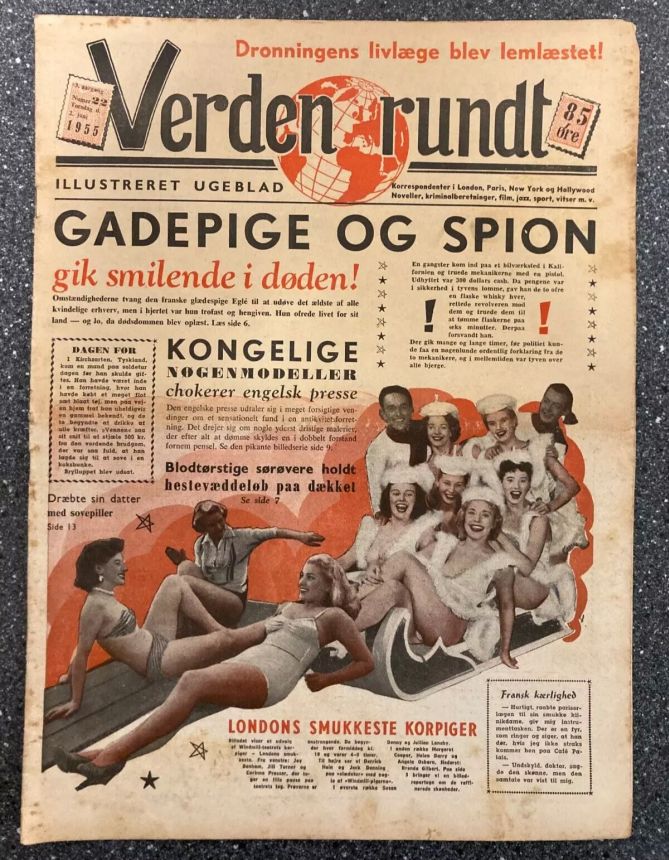 VERDEN RUNDT DENMARK magazine side cover Issue 22 2 June 1955