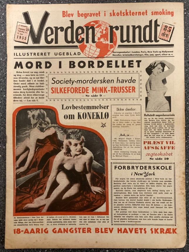 VERDEN RUNDT DENMARK magazine side cover Issue 23 9 June 1955