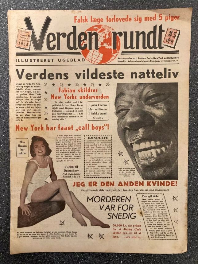 VERDEN RUNDT DENMARK magazine side cover Issue 46 17 November 1955