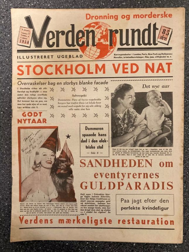 VERDEN RUNDT DENMARK magazine side cover Issue 1 5 January 1956