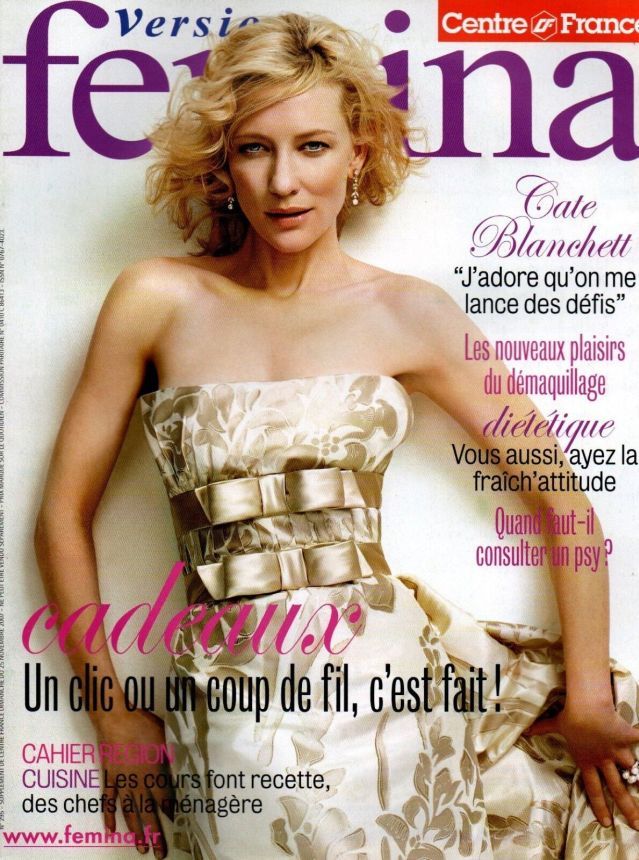 VERSION FEMINA magazine side cover Issue 295 25 November 2007