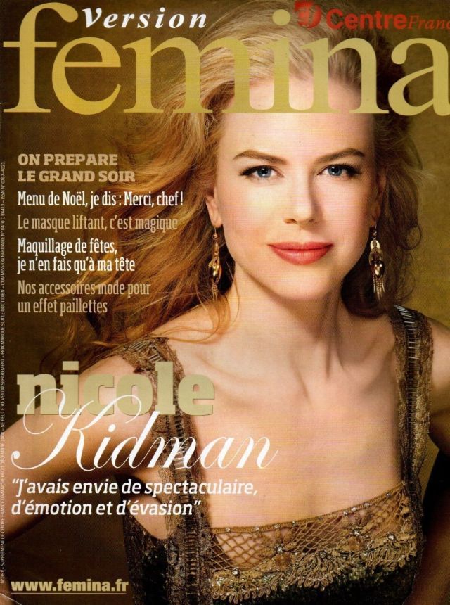 VERSION FEMINA magazine side cover Issue 351 21 December 2008