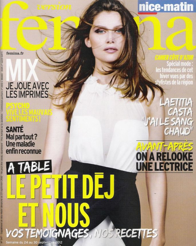 VERSION FEMINA magazine side cover Issue 547 24 September 2012