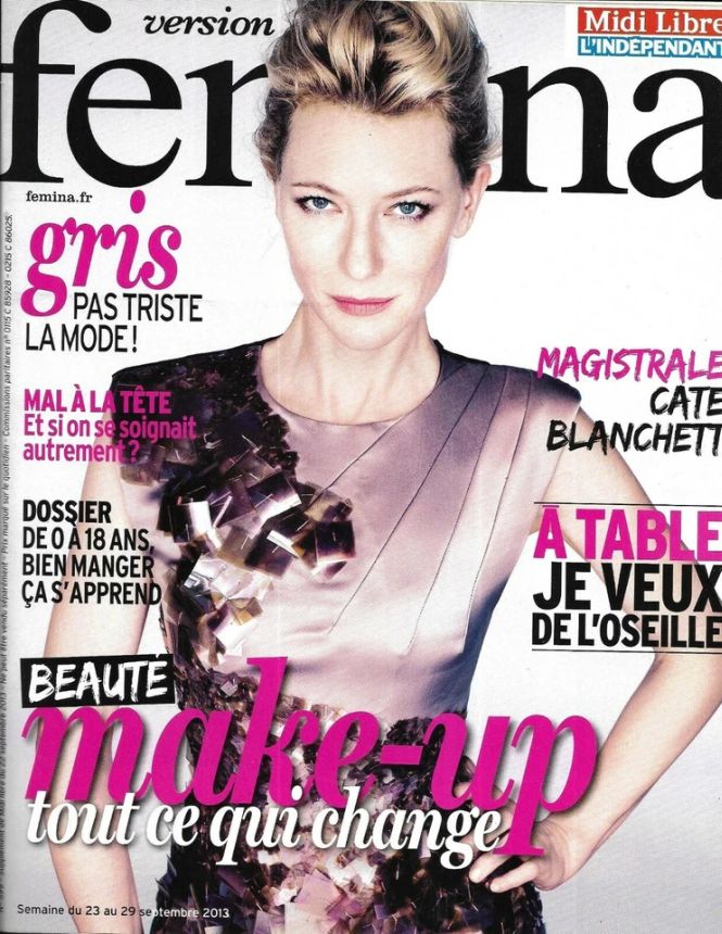 VERSION FEMINA magazine side cover 23 September 2013
