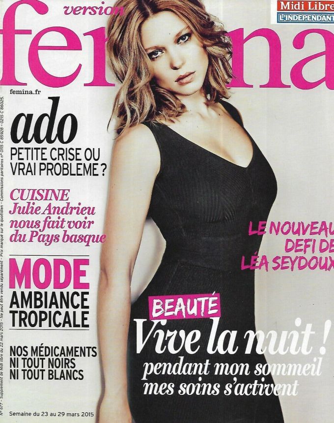 VERSION FEMINA magazine side cover Issue 677 23 March 2015