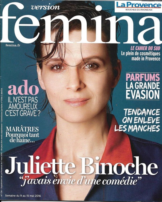 VERSION FEMINA magazine side cover Issue 736 9 May 2016