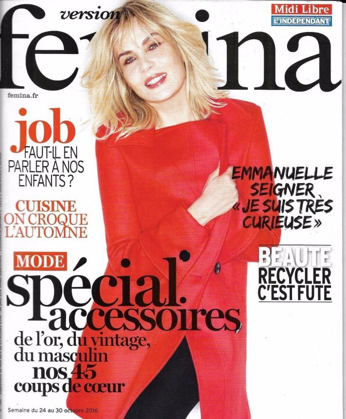 VERSION FEMINA magazine side cover Issue 760 24 October 2016