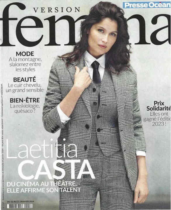 VERSION FEMINA magazine side cover 15 January 2024
