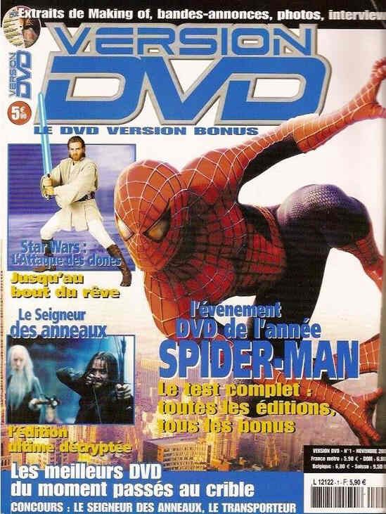 VERSION DVD magazine side cover Issue 1 November 2002