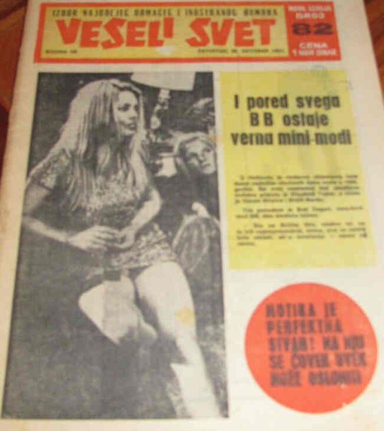 VESELI SVET magazine side cover Issue 82  October 1967