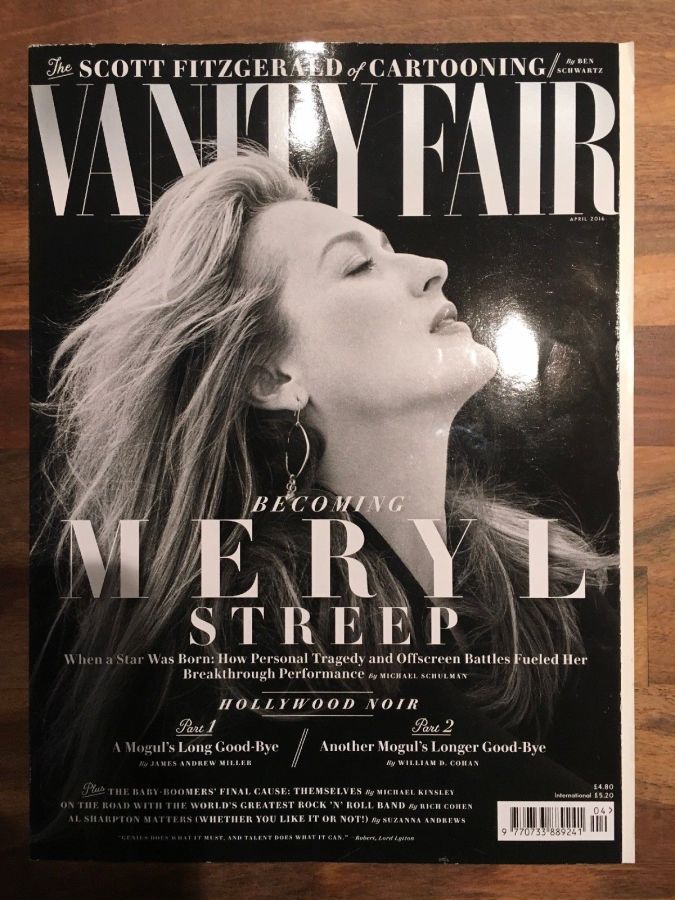 VANITY FAIR UK magazine side cover  April 2016