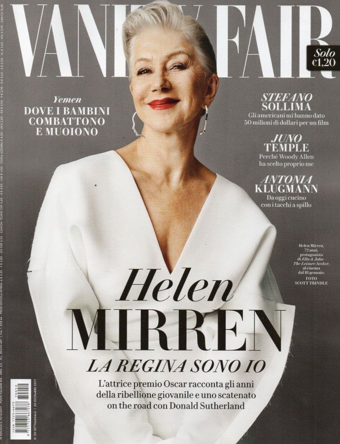 VANITY FAIR (Italy) magazine side cover Issue 50 20 December 2017