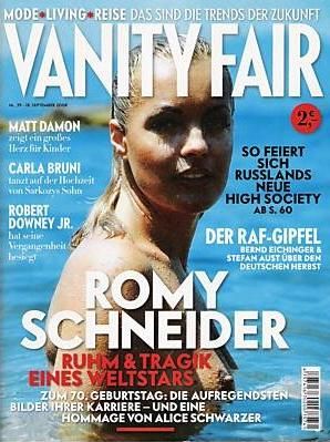 VANITY FAIR GERMANY magazine side cover 18 September 2008