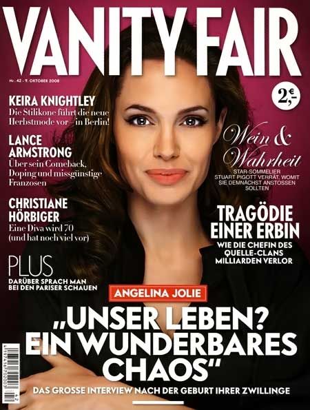 VANITY FAIR GERMANY magazine side cover 7 October 2008