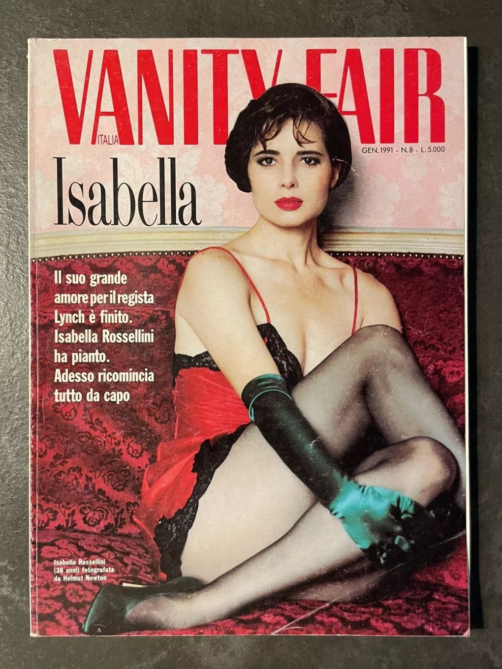 VANITY FAIR (Italy) magazine side cover Issue 8  January 1991