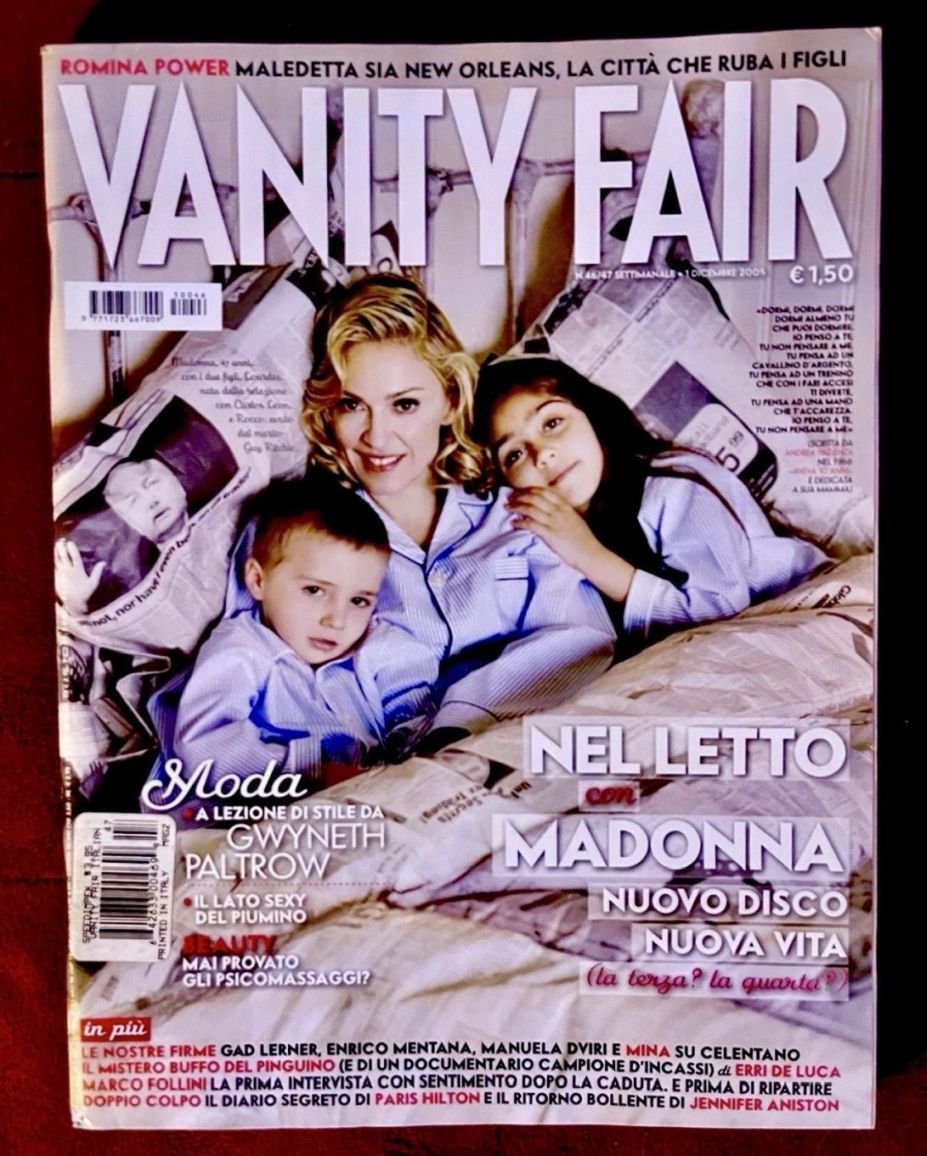 VANITY FAIR (Italy) magazine side cover Issue 46-7 1 December 2005