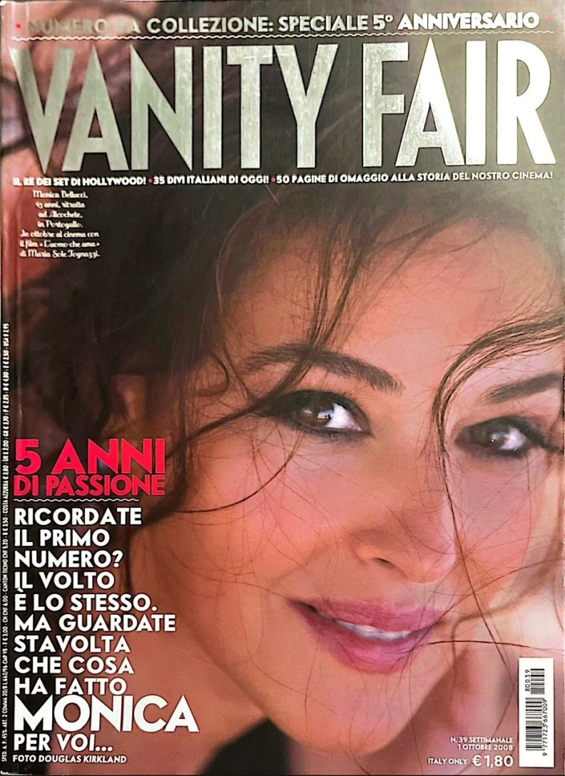 VANITY FAIR (Italy) magazine side cover Issue 39 1 October 2008