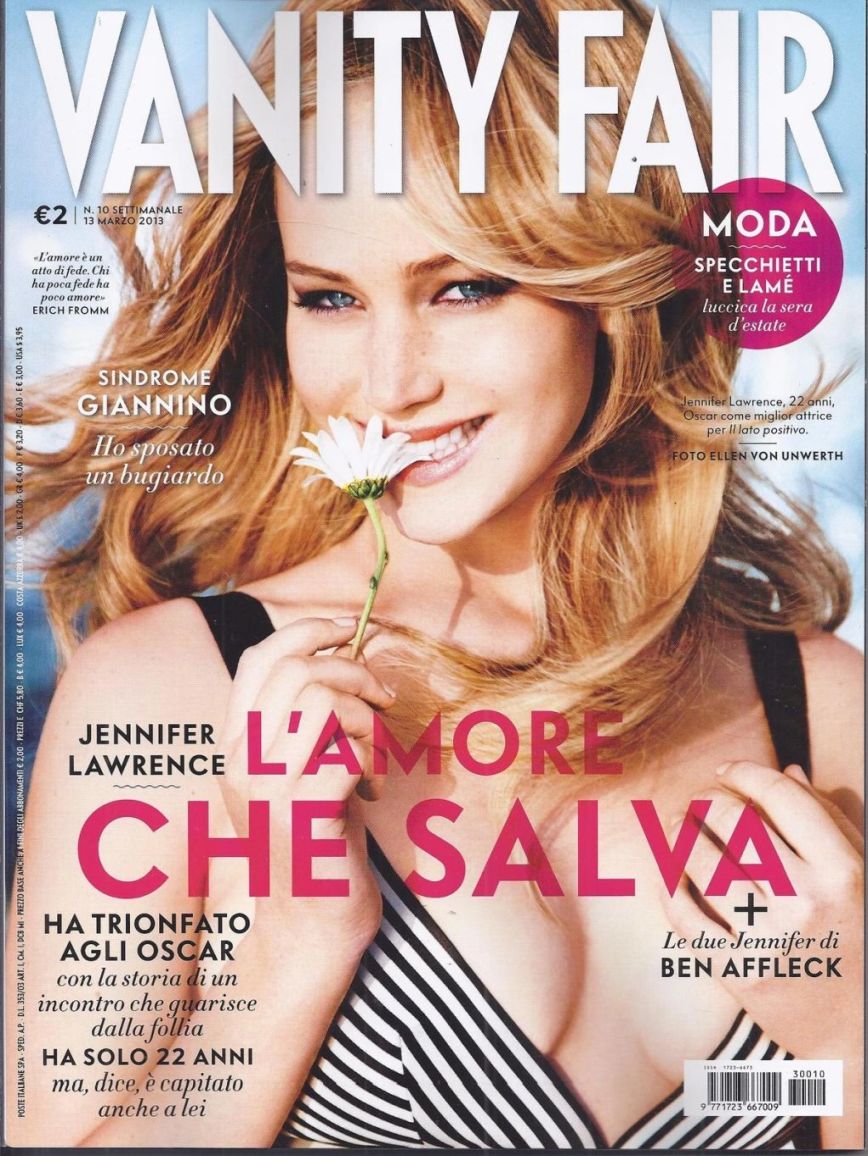 VANITY FAIR (Italy) magazine side cover Issue 10 13 March 2013