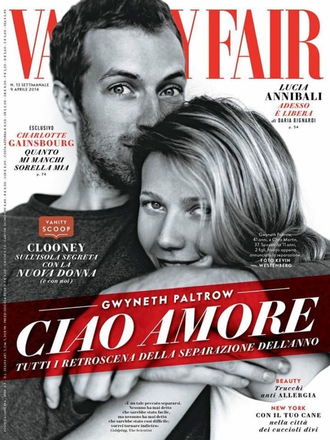 VANITY FAIR (Italy) magazine side cover Issue 13 9 April 2014