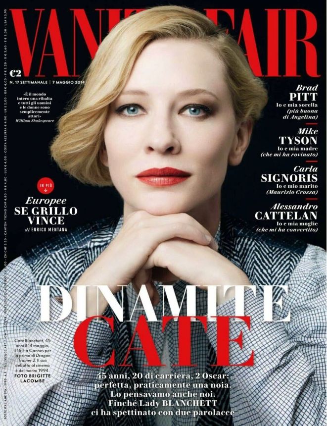VANITY FAIR (Italy) magazine side cover Issue 17 7 May 2014