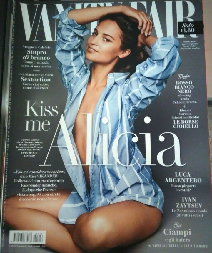 VANITY FAIR (Italy) magazine side cover Issue 38 28 September 2016