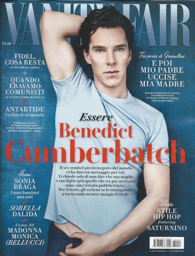 VANITY FAIR (Italy) magazine side cover Issue 48 7 December 2016