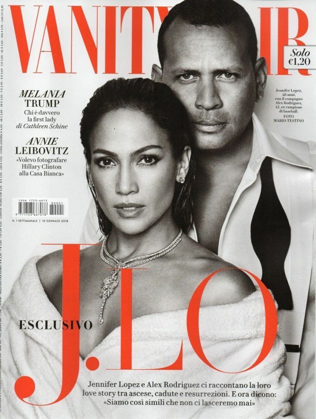 VANITY FAIR (Italy) magazine side cover Issue 1 10 January 2018
