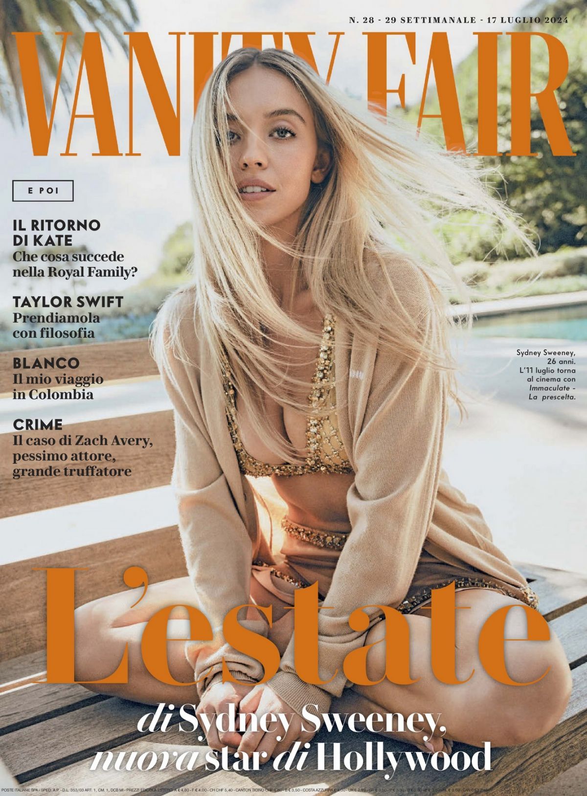 VANITY FAIR (Italy) magazine side cover 17 July 2024