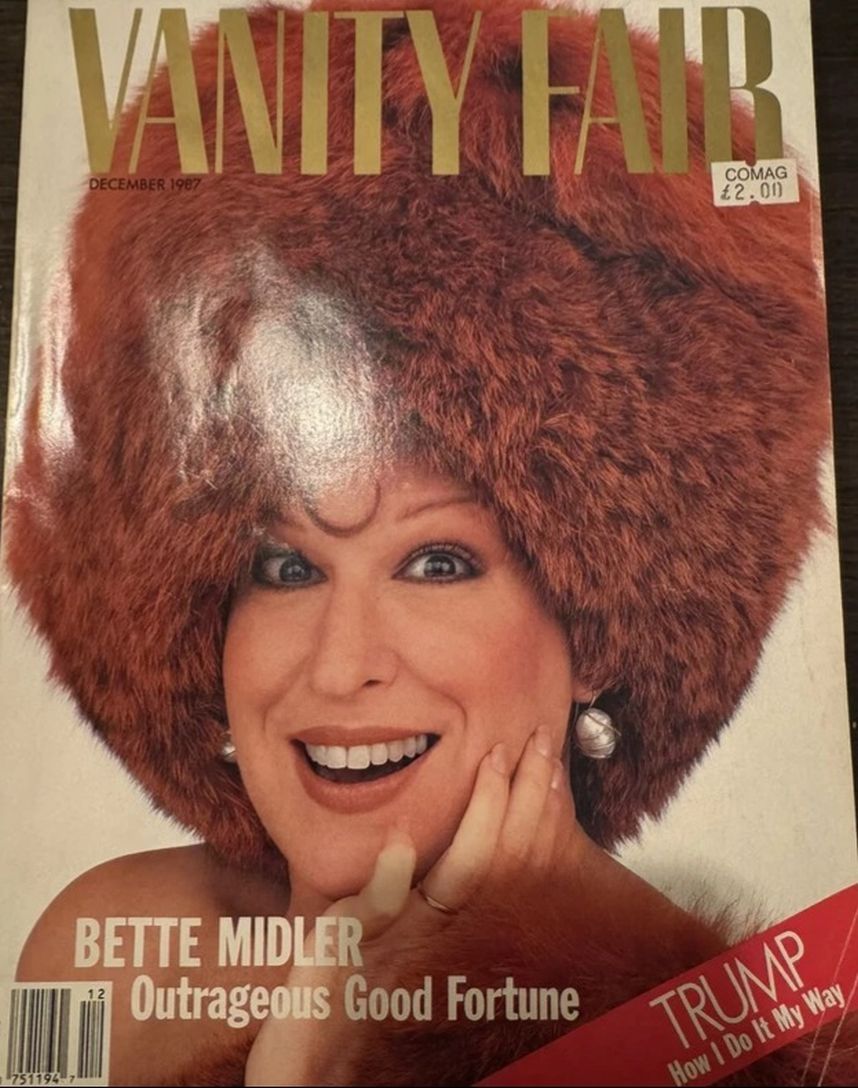 VANITY FAIR UK magazine side cover  December 1987