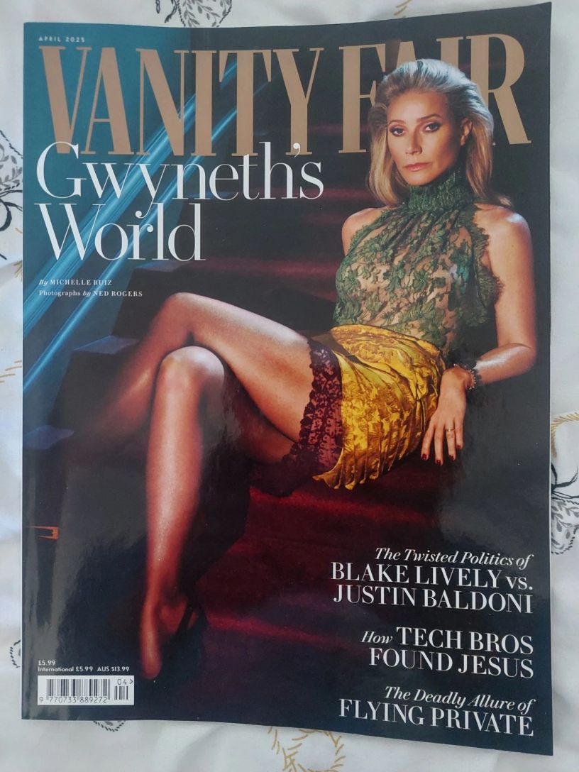 VANITY FAIR UK magazine side cover  April 2025