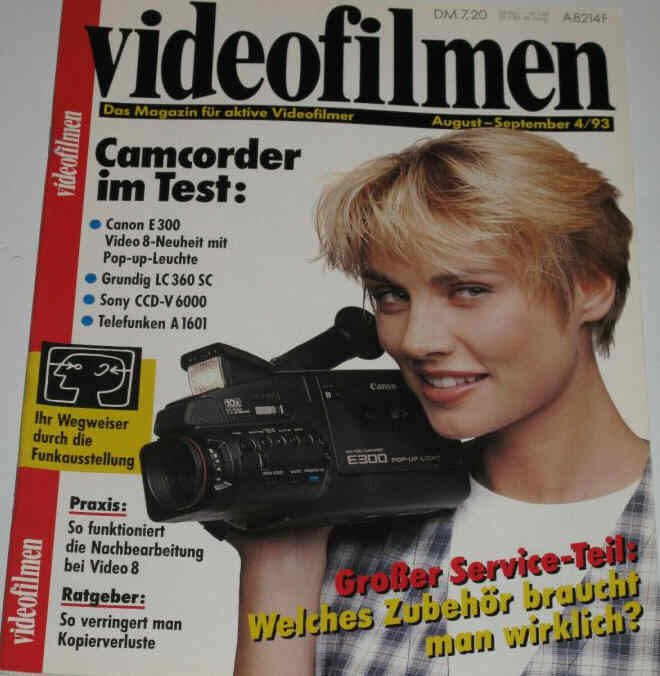 VIDEOFILMEN magazine side cover  August/September 1993