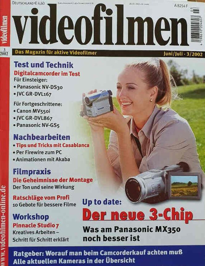 VIDEOFILMEN magazine side cover  June/July 2002